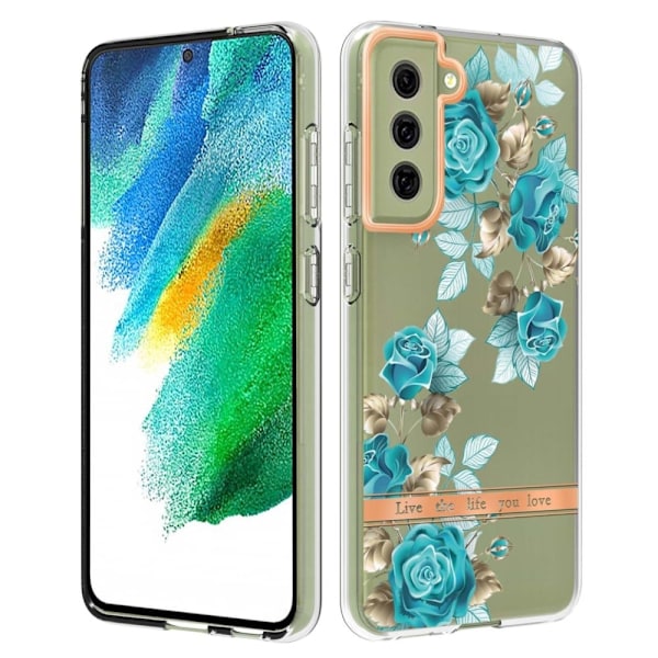 Supertunt och tåligt mjukfodral för Samsung Galaxy S21 FE - Blå Ros Blå