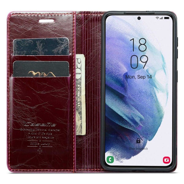 CaseMe Samsung Galaxy S21 Plus 5G Smooth Suojakotelo - Punainen Red