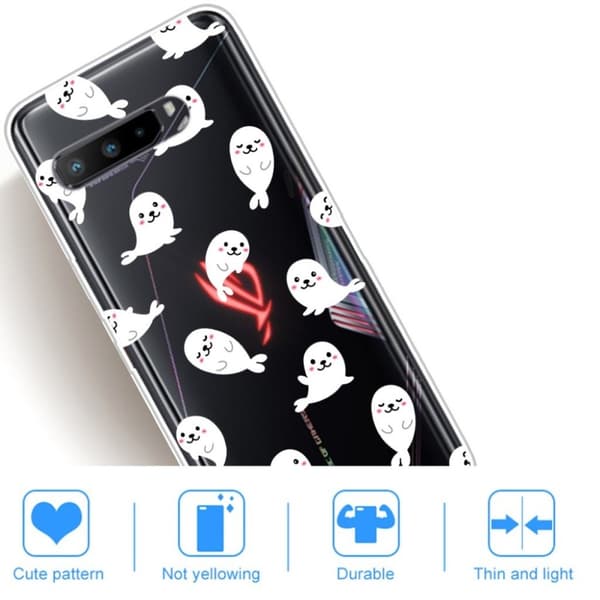 Deco Asus ROG Phone 3 Etui - Cute Face Transparent
