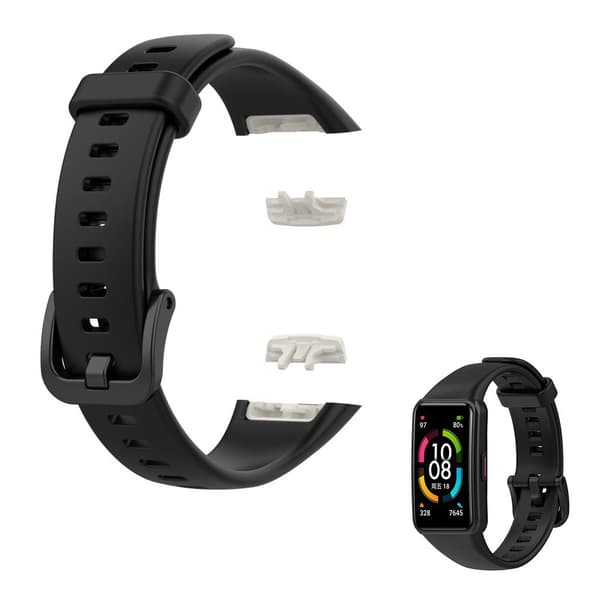Honor Band 6 silicone watch band - Black Svart