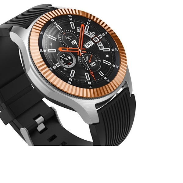 Samsung Galaxy Watch (46mm) rustfrit stål bezel - Rødguld Pink