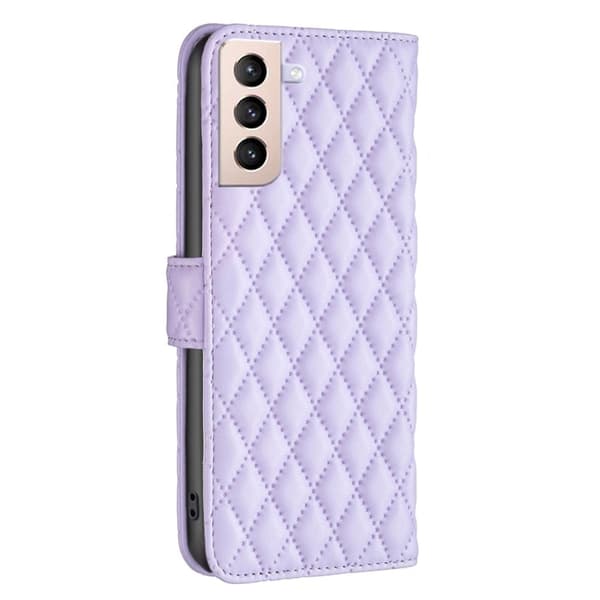 Rhombus mat Samsung Galaxy S21 Plus 5G flip etui - Lilla Purple