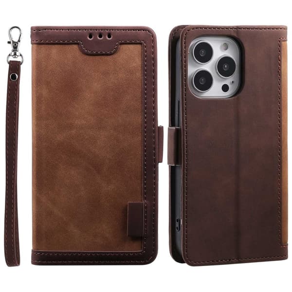 Suburbian läder iPhone 15 Pro Max fodral - Brun Brun