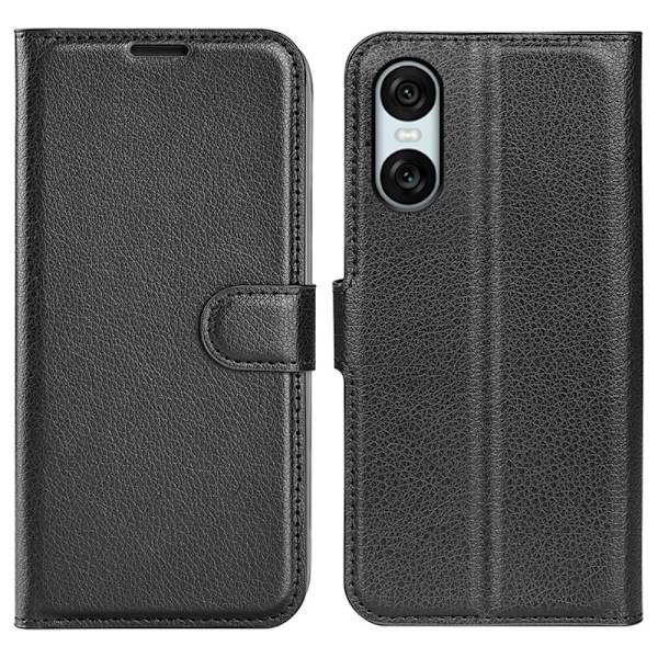 Klassisk Sony Xperia 10 VI flip etui - Sort Black