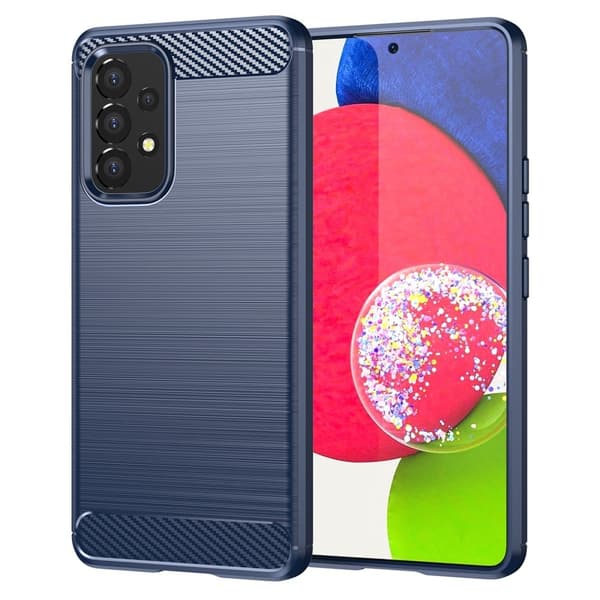 Carbon Flex Suojakotelo Samsung Galaxy A53 5G - Sininen Blue