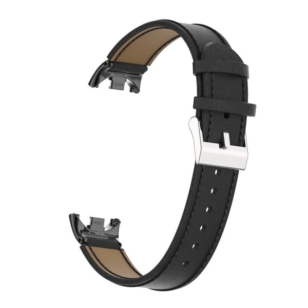 Xiaomi Smart Band 8 mikrofiberlæderrem med stik - Sort Black