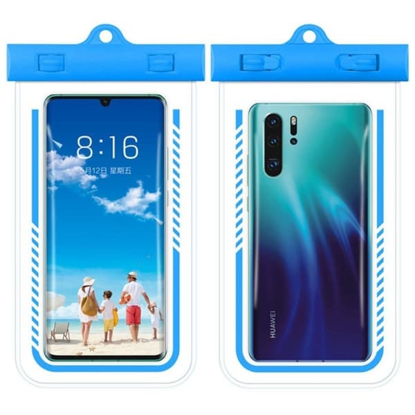 Universal waterproof pouch for 7.2 inch smartphone - Blue Blue