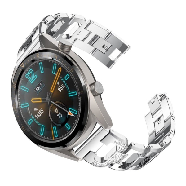 Huawei Watch GT 22mm D-formet urrem i rustfrit stål - sølv Silver grey