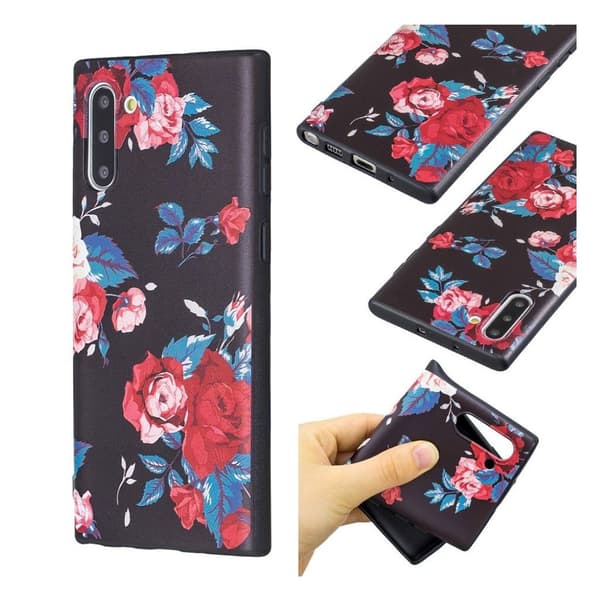 Imagine Samsung Galax Note 10 deksel - Fargerike blomster Black