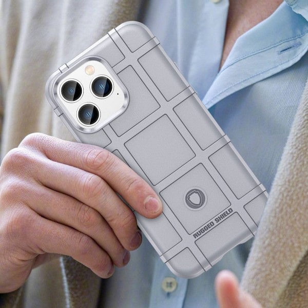 Rugged Shield iPhone 14 Pro Max skal - Silver/Grå Silvergrå