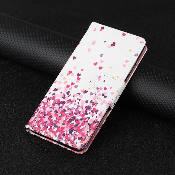 Wonderland iPhone 13 Pro flip etui - Lyserøde Hjerter Pink