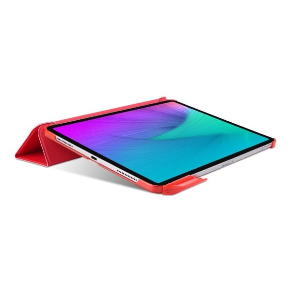iPad Pro 11" (2018) tre-folds læder smart etui - Sort Red