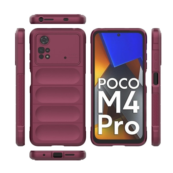 Mjukt greppformat Xiaomi Poco M4 Pro skal - Röd Röd
