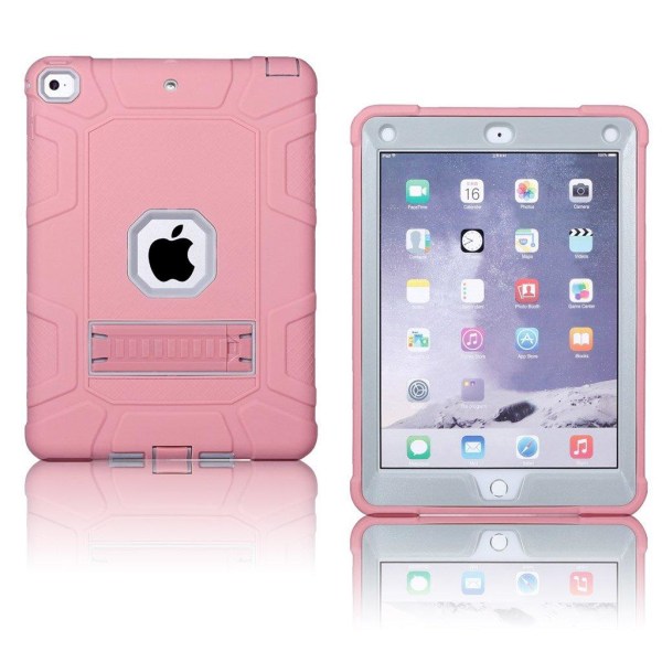 iPad (2018) armor defender silikone etui - Grå / Pink Multicolor