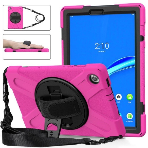 Lenovo Tab M10 HD Gen 2 360 graders kickstand + hybridfodral i silikon - Ros Rosa