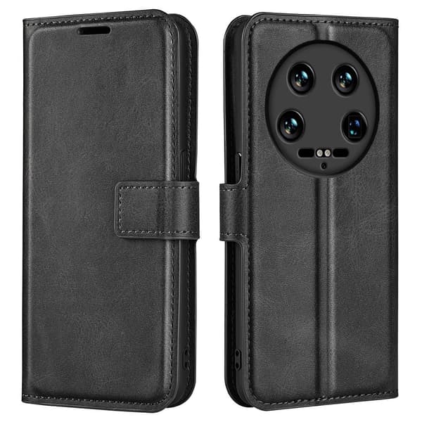 Xiaomi 14 Ultra læderetui med pung - Sort Black