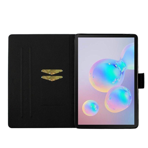 Samsung Galaxy Tab S7 viileä kuvio nahkainen flip case - Kukkia Multicolor