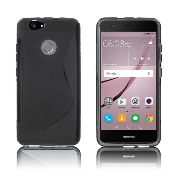 Bakker Huawei Nova S-kurvet fleksibelt cover - Sort Black