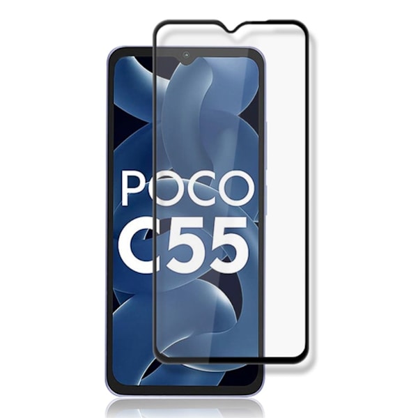AMORUS extra strong glass screen protector for Xiaomi Poco C55 Transparent