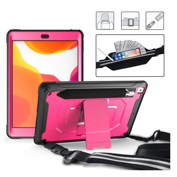 iPad 10.2 (2019) rustning hybrid etui - Rose Pink