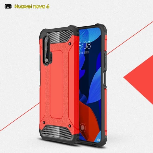 Armour Guard cover - Huawei Nova 6 – Rød Red