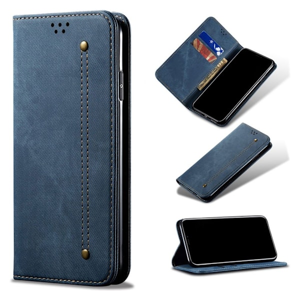 Jeans Samsung Galaxy A10s fodral - Blå Blå