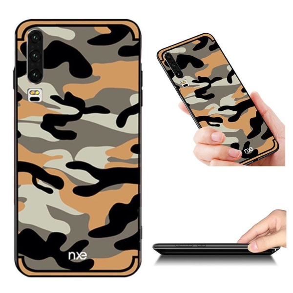 NXE Huawei P30 camo-kuvioinen suojakotelo - Keltainen Yellow