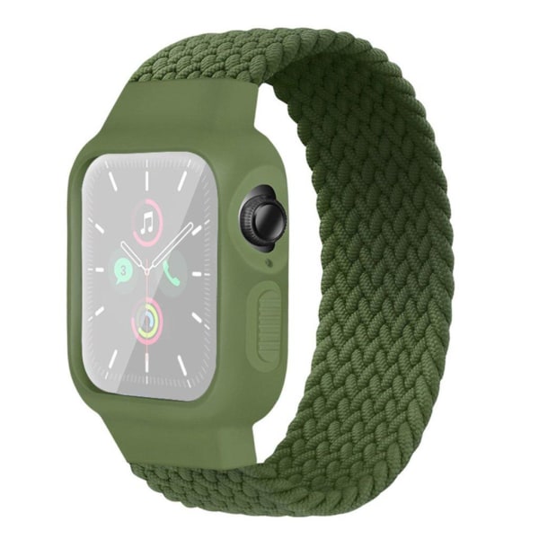Apple Watch Series 6 / 5 40mm nylon braid watch band - Green / S Grön
