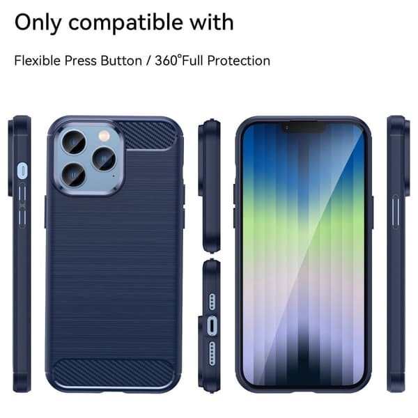 Carbon Flex Suojakotelo iPhone 14 Pro - Sininen Blue