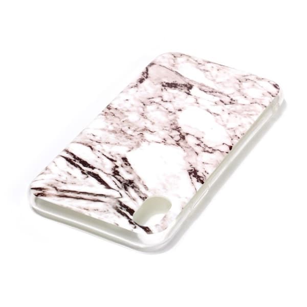 Etui med mønsterprint til iPhone Xs Max - Grå Marmor Silver grey