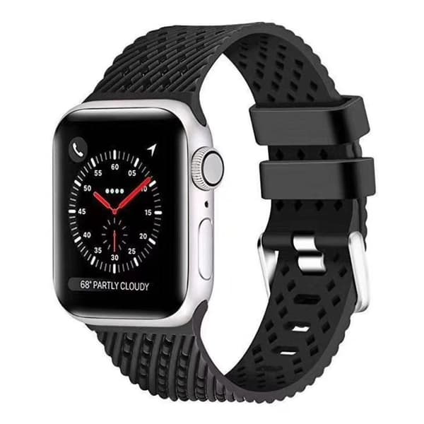 Apple Watch Series 5 44mm cool silikone Urrem - Sort Black