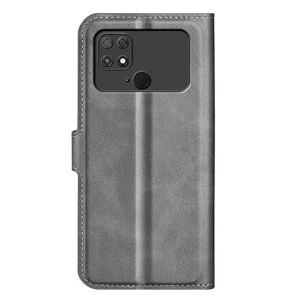 Læretui med Lommebok til Xiaomi Poco C40 - Grå Silver grey