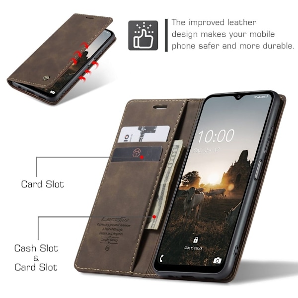 CaseMe vintage Samsung Galaxy M53 5G fodral - Brun Brun