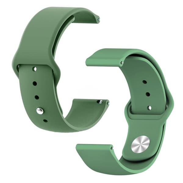 Samsung Galaxy Watch Active fleksibel silikone Urrem - Militærgrøn Green