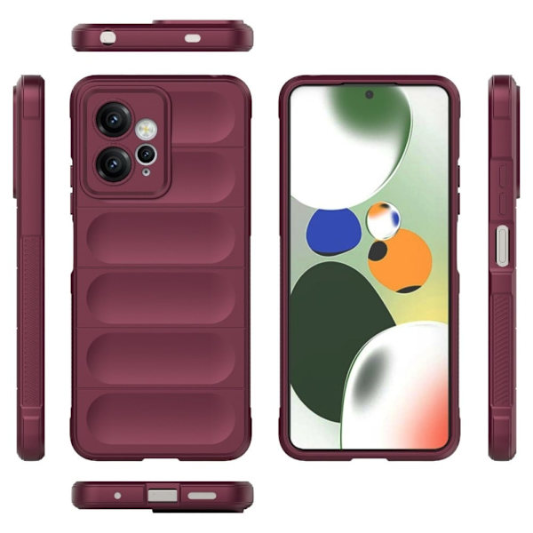 Mjukt greppformat Xiaomi Redmi Note 12 skal - Röd Röd