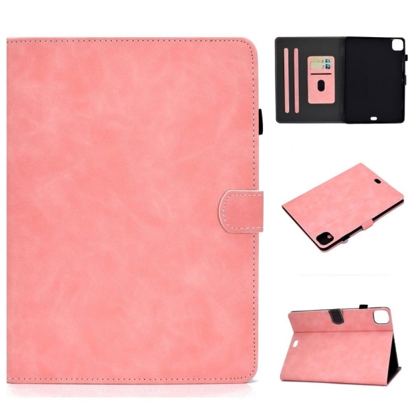 Ensfarvet tablet-beskyttelsesskal i læder iPad Pro 11-tommer (20 Pink