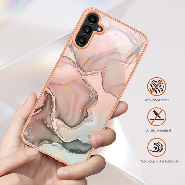 Marble Samsung Galaxy A34 5G Suojakotelo - Ruusukulta Pink