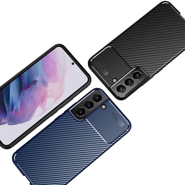 Carbon Shield Samsung Galaxy S22 Plus Etui - Blå Blue