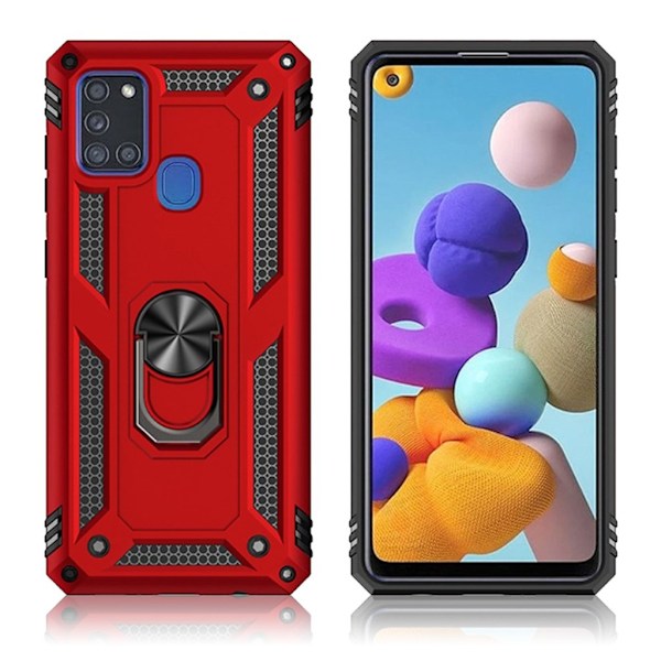 Bofink Combat Samsung Galaxy A21s kotelot - Punainen Red