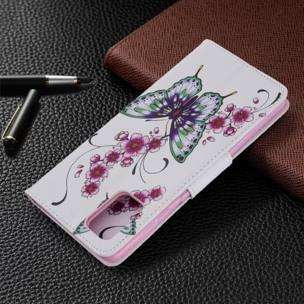 Wonderland Samsung Galaxy A71 etui – Sommerfugl og Blomster Multicolor