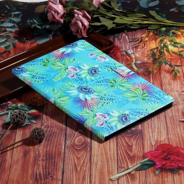 Huawei MediaPad T5 viileä kuvio nahkainen flip case - Kukka Multicolor
