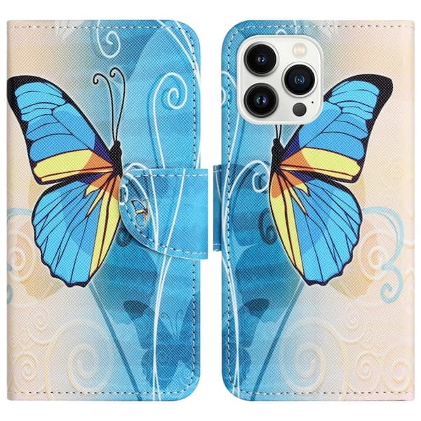 Wonderland iPhone 16 Pro Max flip-etui - Sommerfugl Blue