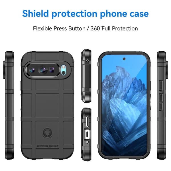 Rugged Shield Google Pixel 9 Pro XL deksel - Svart Black
