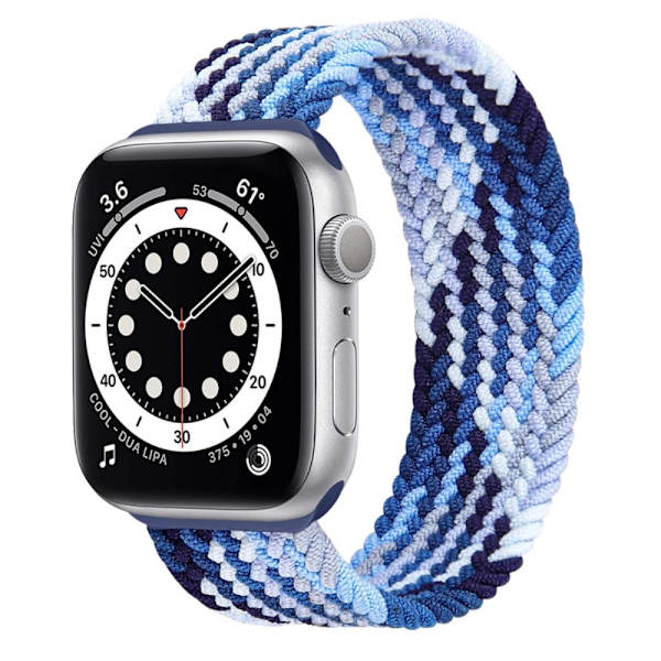 Apple Watch Series 8 (41mm) elastisk nylon-urrem - Blå / Hvid / Hvid Blue