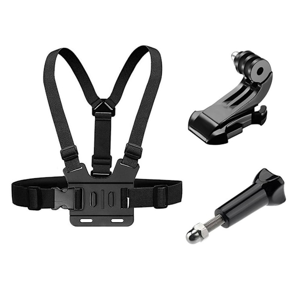 GoPro Hero 9 yksittäinen olkahihna rinnassa Black