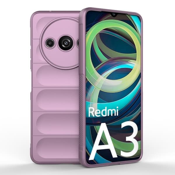 Blødt grebsformet Xiaomi Redmi A3 cover - Lyselilla Purple