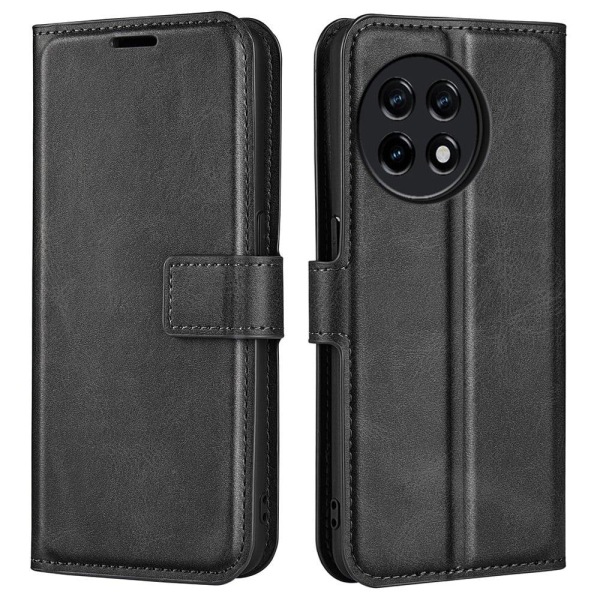 Hållbart konstläder OnePlus 11R / OnePlus Ace 2 fodral med plånbok - Svart Svart