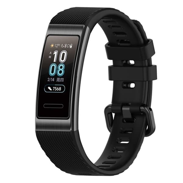 19mm Huawei Band 3 Pro kellonauha - Musta Black