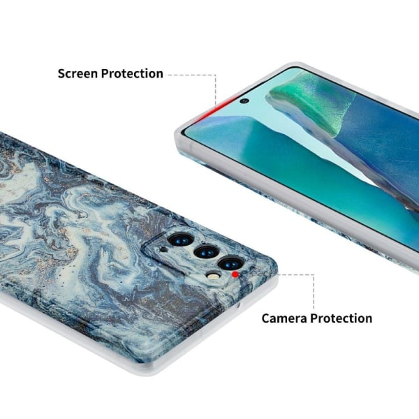 Marble Samsung Galaxy Note 20 5G / Note 20 Suojakotelo - Vihreä Green