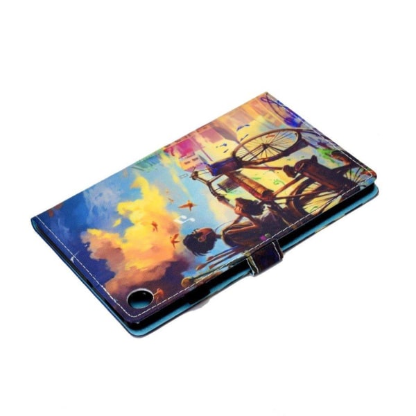 Lenovo Tab M10 FHD Plus pattern printing leather case - Boy and Multicolor